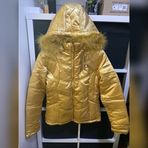 Palomares Jackets & Coats - Winter Jacket with Fur Hoodie (GOLD) Palomares Jackets & Coats - Winter Jacket with Fur Hoodie (GOLD)